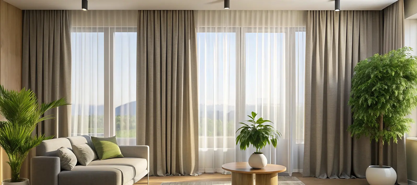 Green Community Sheer Curtains